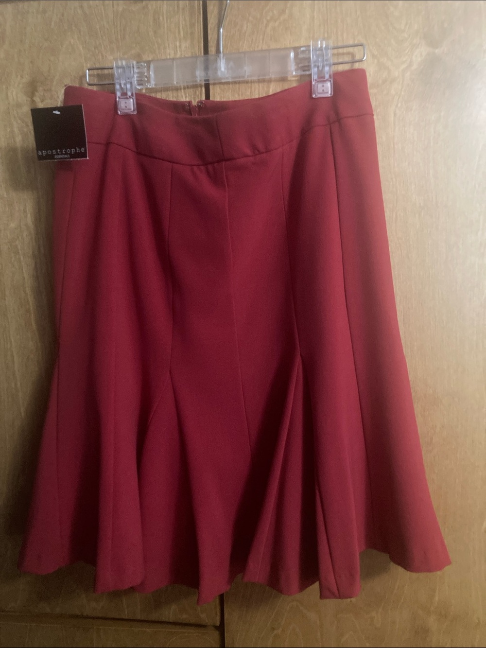 NWT Vtg Apostrophe Brick Red A-Line Panel Skirt size 4